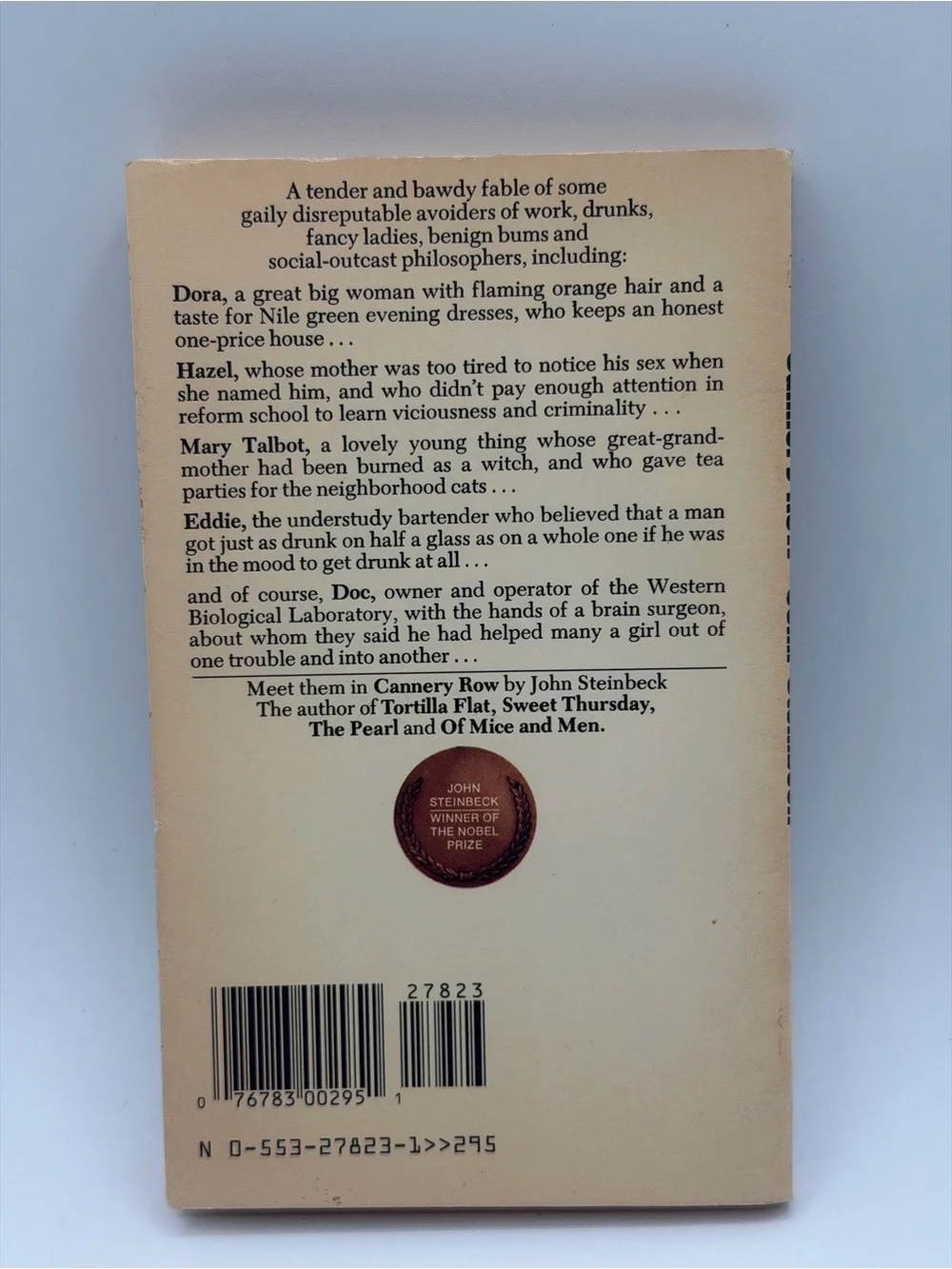 Cannery Row by John Steinbeck Vintage Paperback Book 1988